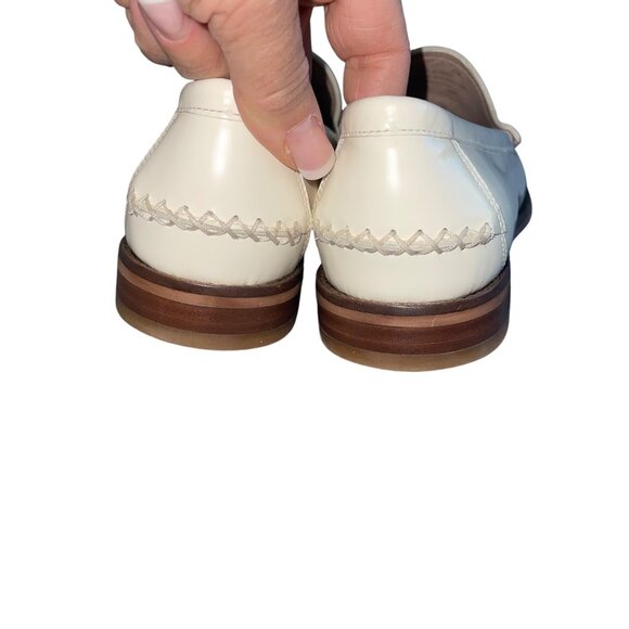 Cole Haan Womens Lana Lux Tassel Square Toe Flat Loafers Size 7.5 B Ivory Casual - Picture 3 of 10